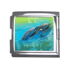 Beautiful Dolphins Mega Link Italian Charm (18mm)