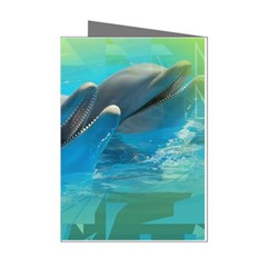 Beautiful Dolphins Mini Greeting Cards (pkg Of 8) by Sparkle