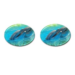 Beautiful Dolphins Cufflinks (oval) by Sparkle