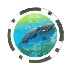 Beautiful Dolphins Poker Chip Card Guard (10 Pack) by Sparkle