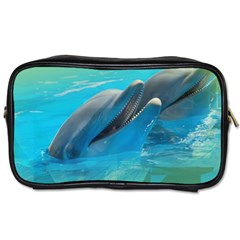 Beautiful Dolphins Toiletries Bag (one Side) by Sparkle