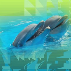 Beautiful Dolphins Play Mat (square) by Sparkle