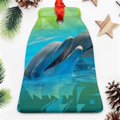 Beautiful Dolphins Bell Ornament (two Sides) by Sparkle