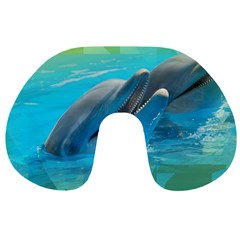 Beautiful Dolphins Travel Neck Pillow by Sparkle