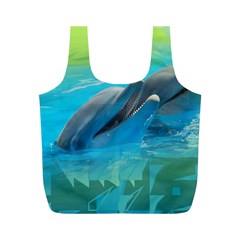 Beautiful Dolphins Full Print Recycle Bag (m) by Sparkle