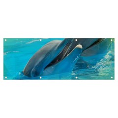 Beautiful Dolphins Banner And Sign 8  X 3  by Sparkle