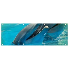 Beautiful Dolphins Banner And Sign 9  X 3  by Sparkle