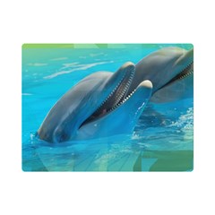 Beautiful Dolphins Flano Blanket (mini) by Sparkle