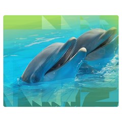 Beautiful Dolphins Flano Blanket (medium) by Sparkle