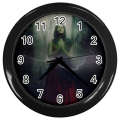 Beautiful Girl Wall Clock (black) by Sparkle