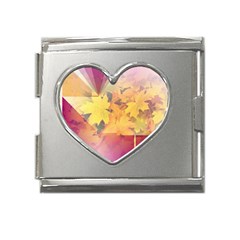 Colorful Nature Mega Link Heart Italian Charm (18mm) by Sparkle