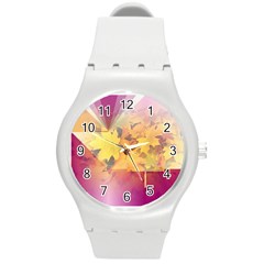 Colorful Nature Round Plastic Sport Watch (m) by Sparkle