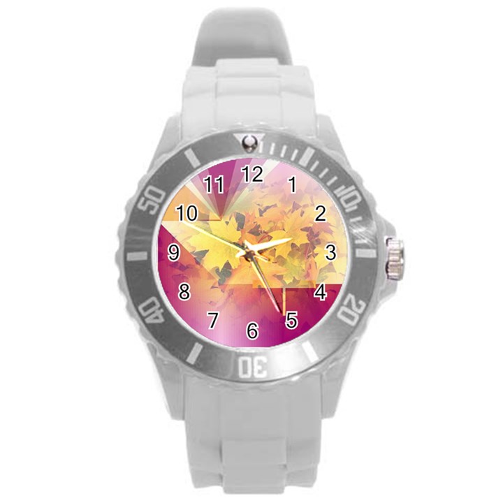 Colorful Nature Round Plastic Sport Watch (L)