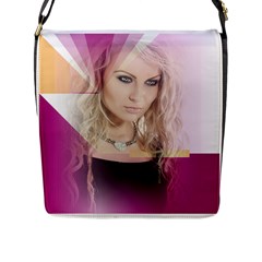 Beauty Flap Closure Messenger Bag (l) by Sparkle