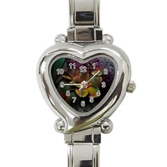 Beautiful Floral Heart Italian Charm Watch by Sparkle