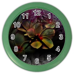 Beautiful Floral Color Wall Clock by Sparkle