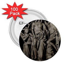 Catholic Motif Sculpture Over Black 2 25  Buttons (100 Pack) 