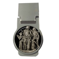 Catholic Motif Sculpture Over Black Money Clips (round)  by dflcprintsclothing