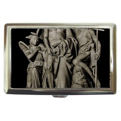 Catholic Motif Sculpture Over Black Cigarette Money Case by dflcprintsclothing