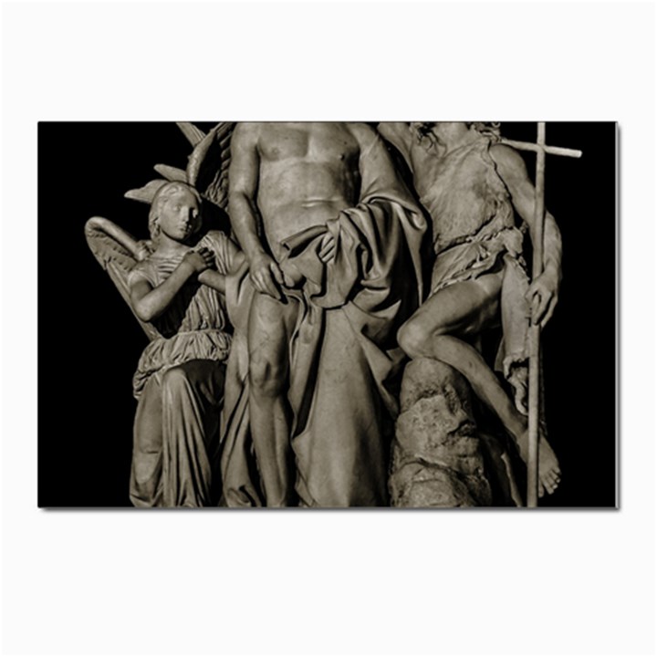 Catholic Motif Sculpture Over Black Postcard 4 x 6  (Pkg of 10)