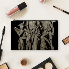 Catholic Motif Sculpture Over Black Cosmetic Bag (medium)