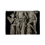 Catholic Motif Sculpture Over Black Cosmetic Bag (Large) Back