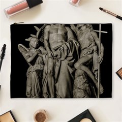 Catholic Motif Sculpture Over Black Cosmetic Bag (xl) by dflcprintsclothing