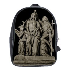 Catholic Motif Sculpture Over Black School Bag (large) by dflcprintsclothing