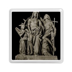 Catholic Motif Sculpture Over Black Memory Card Reader (square) by dflcprintsclothing