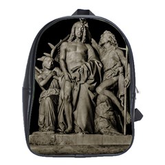 Catholic Motif Sculpture Over Black School Bag (xl)