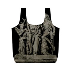 Catholic Motif Sculpture Over Black Full Print Recycle Bag (m) by dflcprintsclothing