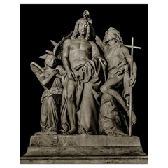 Catholic Motif Sculpture Over Black Drawstring Bag (small)