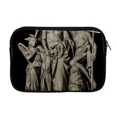 Catholic Motif Sculpture Over Black Apple Macbook Pro 17  Zipper Case