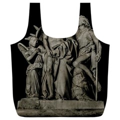 Catholic Motif Sculpture Over Black Full Print Recycle Bag (xxxl)