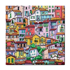 Menton Old Town France Tile Coaster by Pakemis