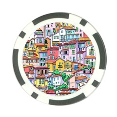 Menton Old Town France Poker Chip Card Guard by Pakemis