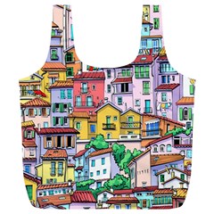 Menton Old Town France Full Print Recycle Bag (xl) by Pakemis