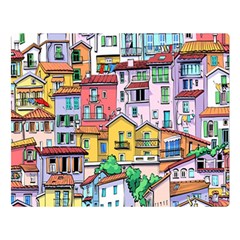 Menton Old Town France Double Sided Flano Blanket (large) by Pakemis