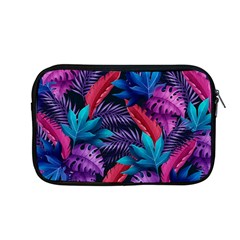 Background With Violet Blue Tropical Leaves Apple Macbook Pro 13  Zipper Case by Pakemis