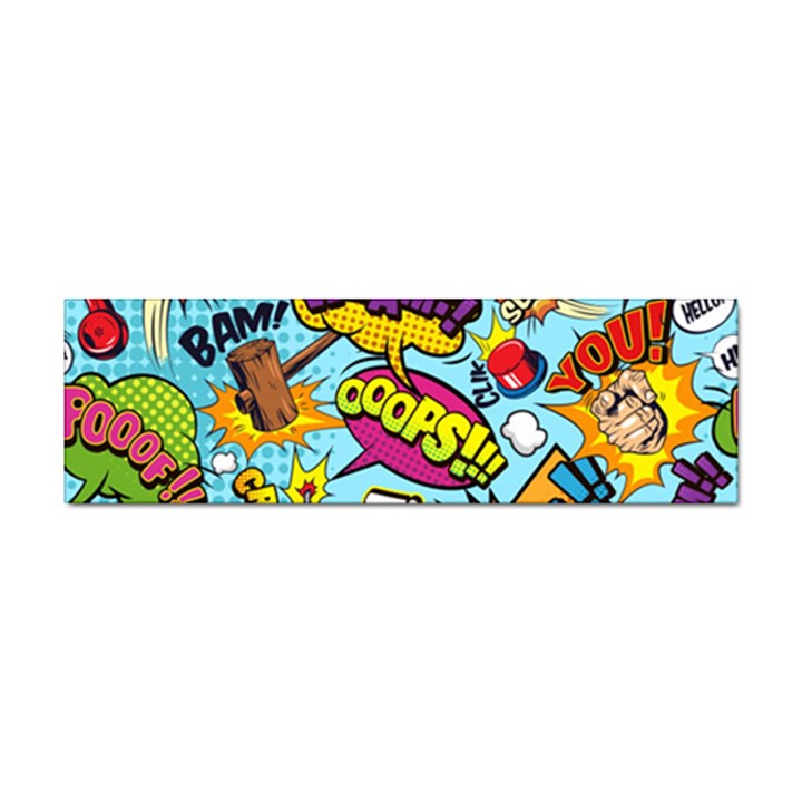 Comic Elements Colorful Seamless Pattern Sticker Bumper (10 pack)