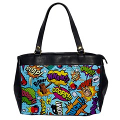 Comic Elements Colorful Seamless Pattern Oversize Office Handbag by Pakemis