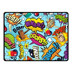 Comic Elements Colorful Seamless Pattern Fleece Blanket (small) by Pakemis