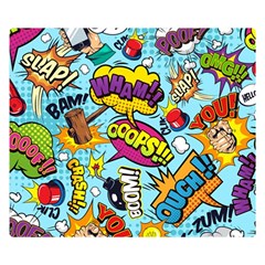 Comic Elements Colorful Seamless Pattern Flano Blanket (small)