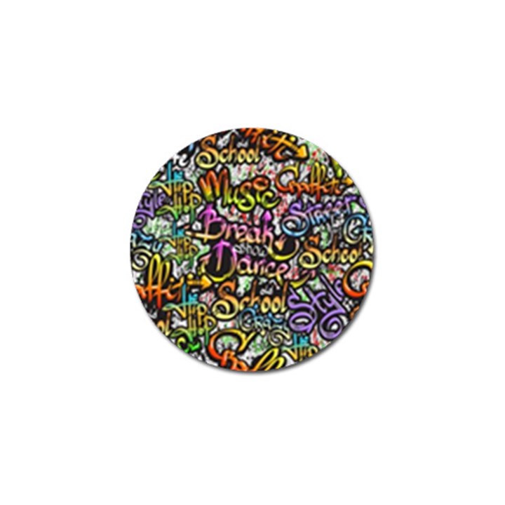 Graffiti Word Seamless Pattern Golf Ball Marker