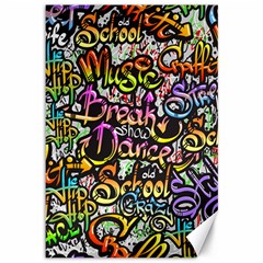 Graffiti Word Seamless Pattern Canvas 12  X 18 