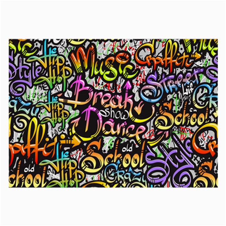 Graffiti Word Seamless Pattern Large Glasses Cloth