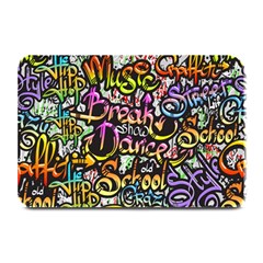 Graffiti Word Seamless Pattern Plate Mats by Pakemis