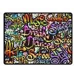 Graffiti Word Seamless Pattern Fleece Blanket (Small) 50 x40  Blanket Front