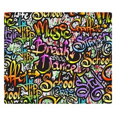 Graffiti Word Seamless Pattern Flano Blanket (small)