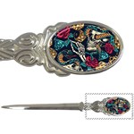 Vintage Art Tattoos Colorful Seamless Pattern Letter Opener Front